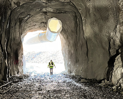 Start of the exhaust ventilation portal at the Haile Gold Mine. (CNW Group/OceanaGold Corporation) Start of the exhaust ventilation portal at the Haile Gold Mine. (CNW Group/OceanaGold Corporation)