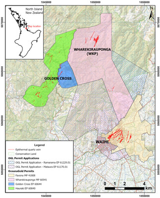 Figure 4: Location Map showing Waihi Gold Mine and Wharekirauponga Deposit (CNW Group/OceanaGold Corporation) Figure 4: Location Map showing Waihi Gold Mine and Wharekirauponga Deposit (CNW Group/OceanaGold Corporation)